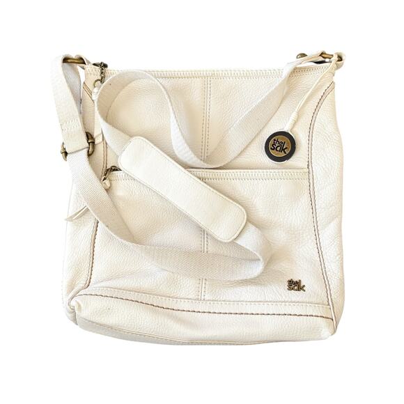 The Sak Womens White Leather Crosbody Purse - Picture 1 of 12
